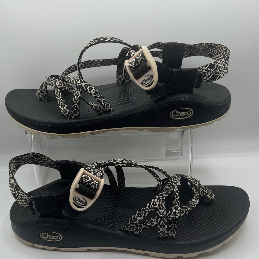 Chaco Women's Black and White Sandals